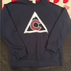 Colorado Avalanche Dark Blue Crewneck Sweater